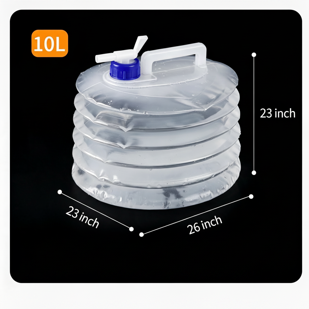 10L Foldable BPA-Free Water Container with Tap