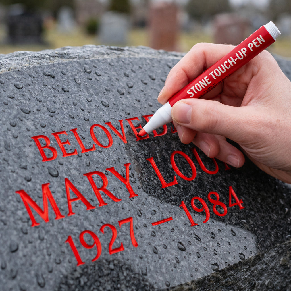 🔥HOT SALE🕊️Golden Tombstone Marker Pen, Waterproof Weather‑Resistant Pen for Restoring Faded Grave Inscriptions