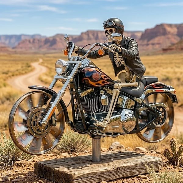 ✨Skull Motorcycle Windmill(2D)