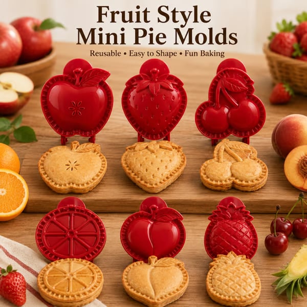 🥧Beginner‑Friendly Mini Hand Pie Press Mold | 6 Shapes Easy Homemade Pastry Dough Press Mould 🍎