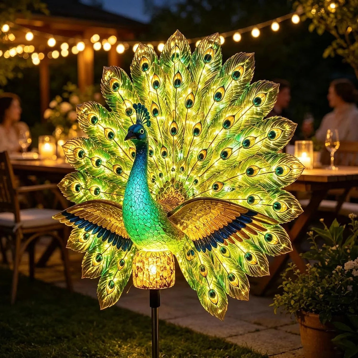 🦚Solar Peacock Garden Sculpture