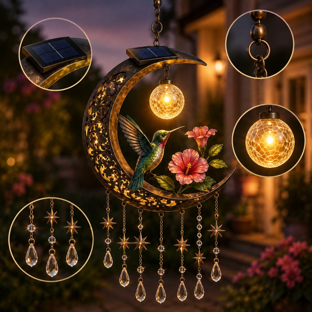 Enchanted Moon Solar Garden Lights-A Little Moonlight. A Little Magic. Every Night.