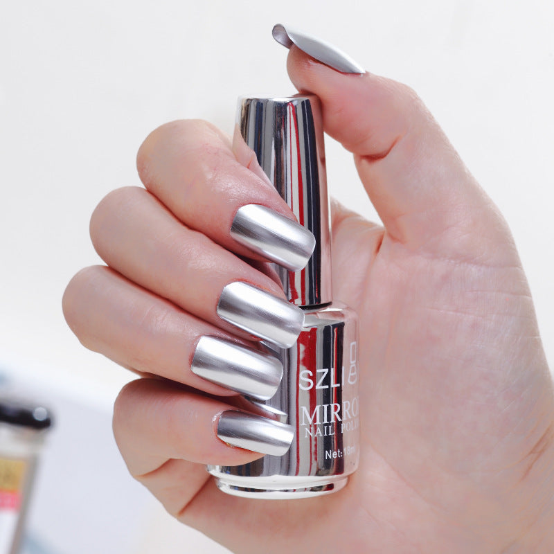 2026 New Arrival Metallic Mirror Effect Nail Polish, High Shine Glam Finish