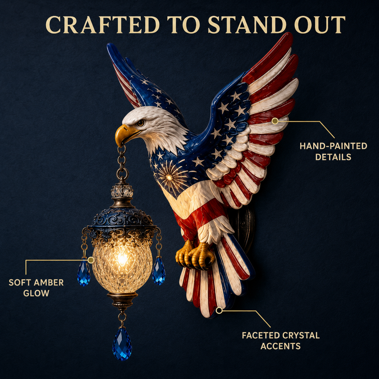 🦅American Freedom Eagle Pendant Wall Light – Unique Gift for Patriots🎁