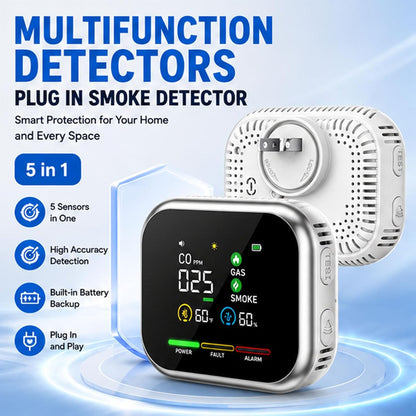 ⚠️Multi‑Function Home Safety Detector – CO, Gas, Smoke, Temperature & Humidity Monitor