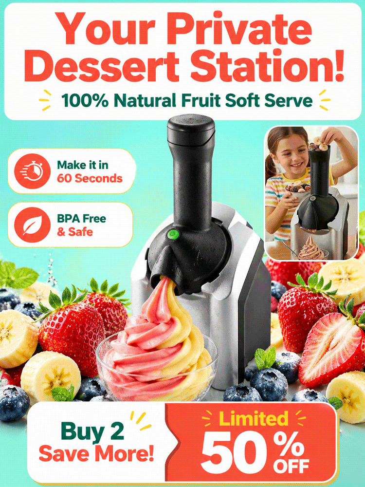 🍦Healthy Fruit Ice Cream Maker, 100% Natural No‑Sugar Homemade Dessert Machine, BPA‑Free Kid‑Safe Frozen Treat Tool🍓