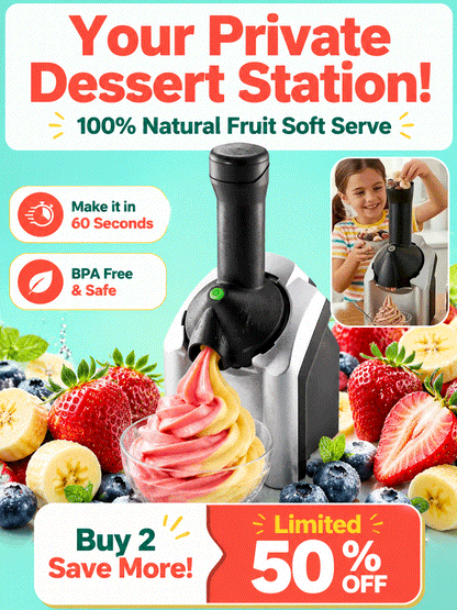 🍦Healthy Fruit Ice Cream Maker, 100% Natural No‑Sugar Homemade Dessert Machine, BPA‑Free Kid‑Safe Frozen Treat Tool🍓