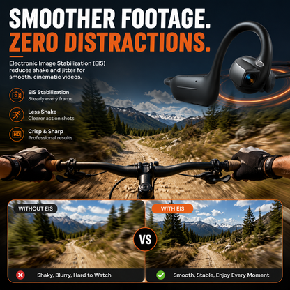 🎧👂Smart Earphones with 8MP Camera, Photos Video Recording, AI Translation & Motion Capture