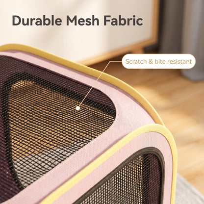 Foldable Dual-Vent Pet Dryer Box, Scratch Resistant Pet Drying Cage, Portable Pet Blow Dryer Tent for Home Bath Grooming SPA for Cats and Dogs