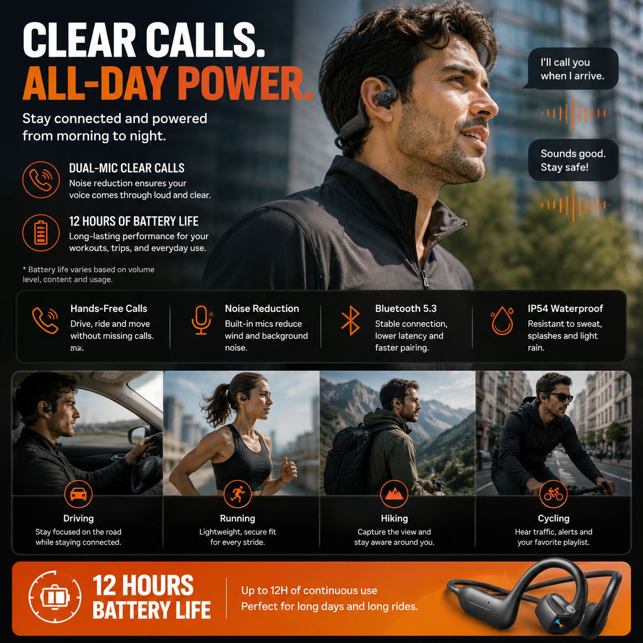 🎧👂Smart Earphones with 8MP Camera, Photos Video Recording, AI Translation & Motion Capture
