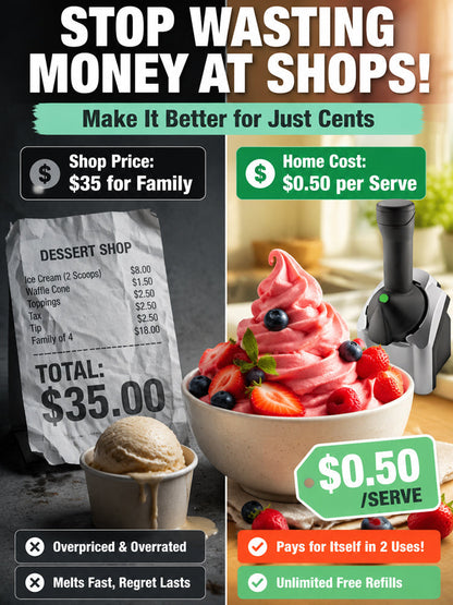 🍦Healthy Fruit Ice Cream Maker, 100% Natural No‑Sugar Homemade Dessert Machine, BPA‑Free Kid‑Safe Frozen Treat Tool🍓