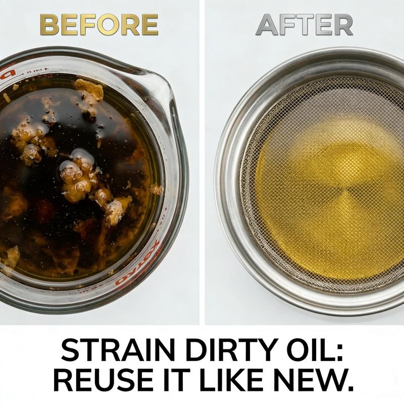 🍳🔥 Premium Non-Stick Stainless Steel Oil Storage Jar with Filter | Drip-Free Spout Bacon Grease Container & Oil Separator