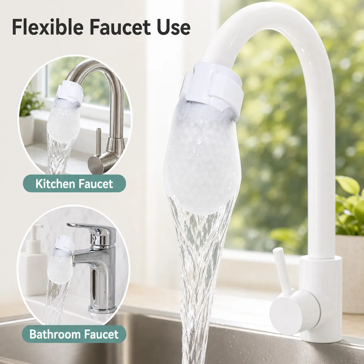 🚰 Cotton Faucet Filter Bags – Sediment & Splash Filter