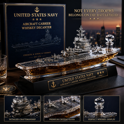 ⚓ Aircraft Carrier Whiskey Decanter | U.S. Navy Inspired Collector Barware