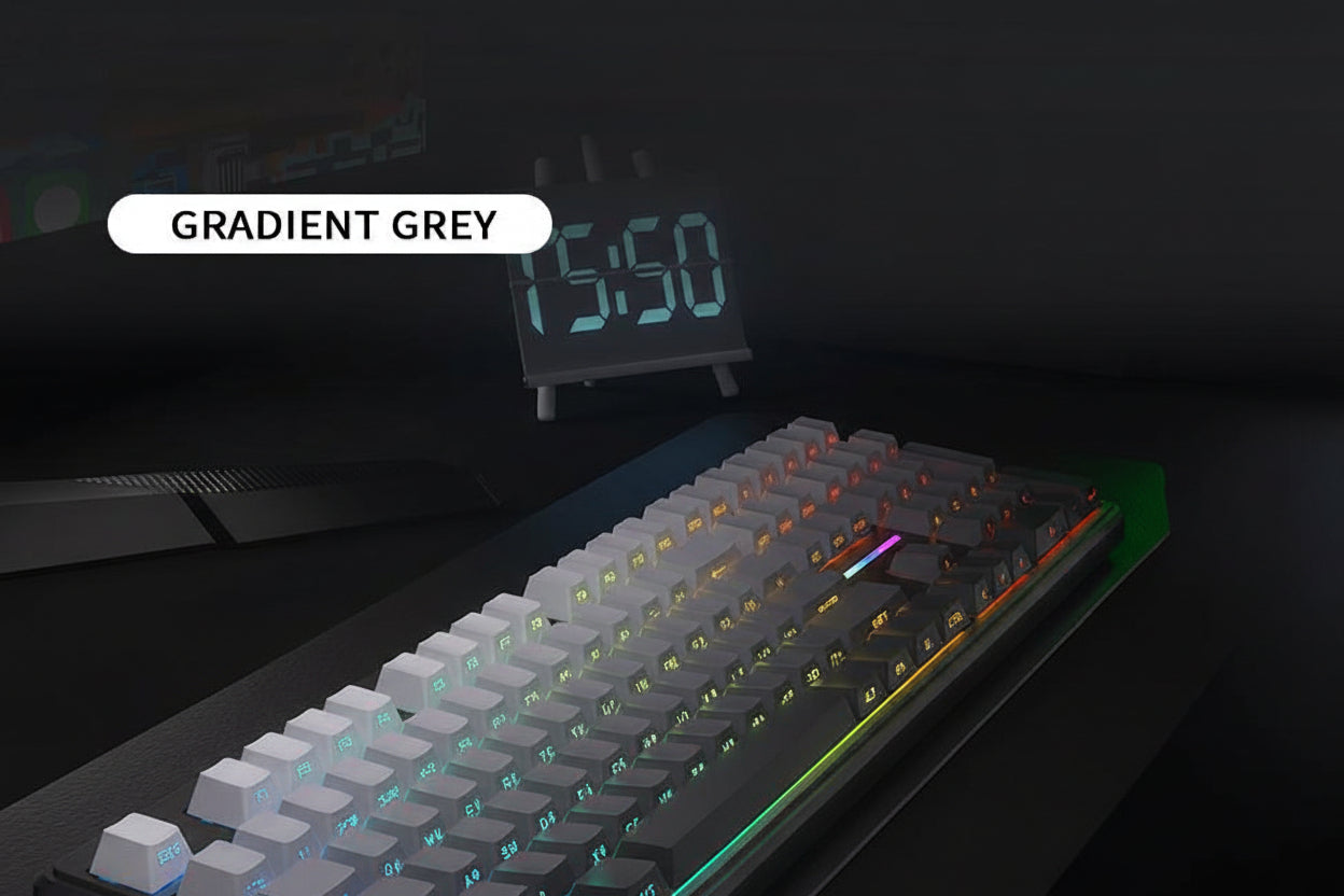 🔥50% OFF！💄 IP108 Lipstick Shape Wireless Mechanical Keyboard, Tri-Mode RGB Desk Keyboard✨