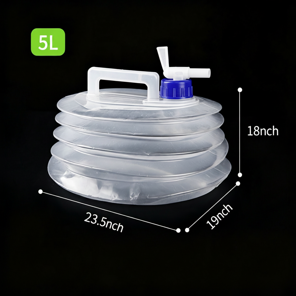10L Foldable BPA-Free Water Container with Tap