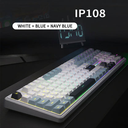 🔥50% OFF！💄 IP108 Lipstick Shape Wireless Mechanical Keyboard, Tri-Mode RGB Desk Keyboard✨