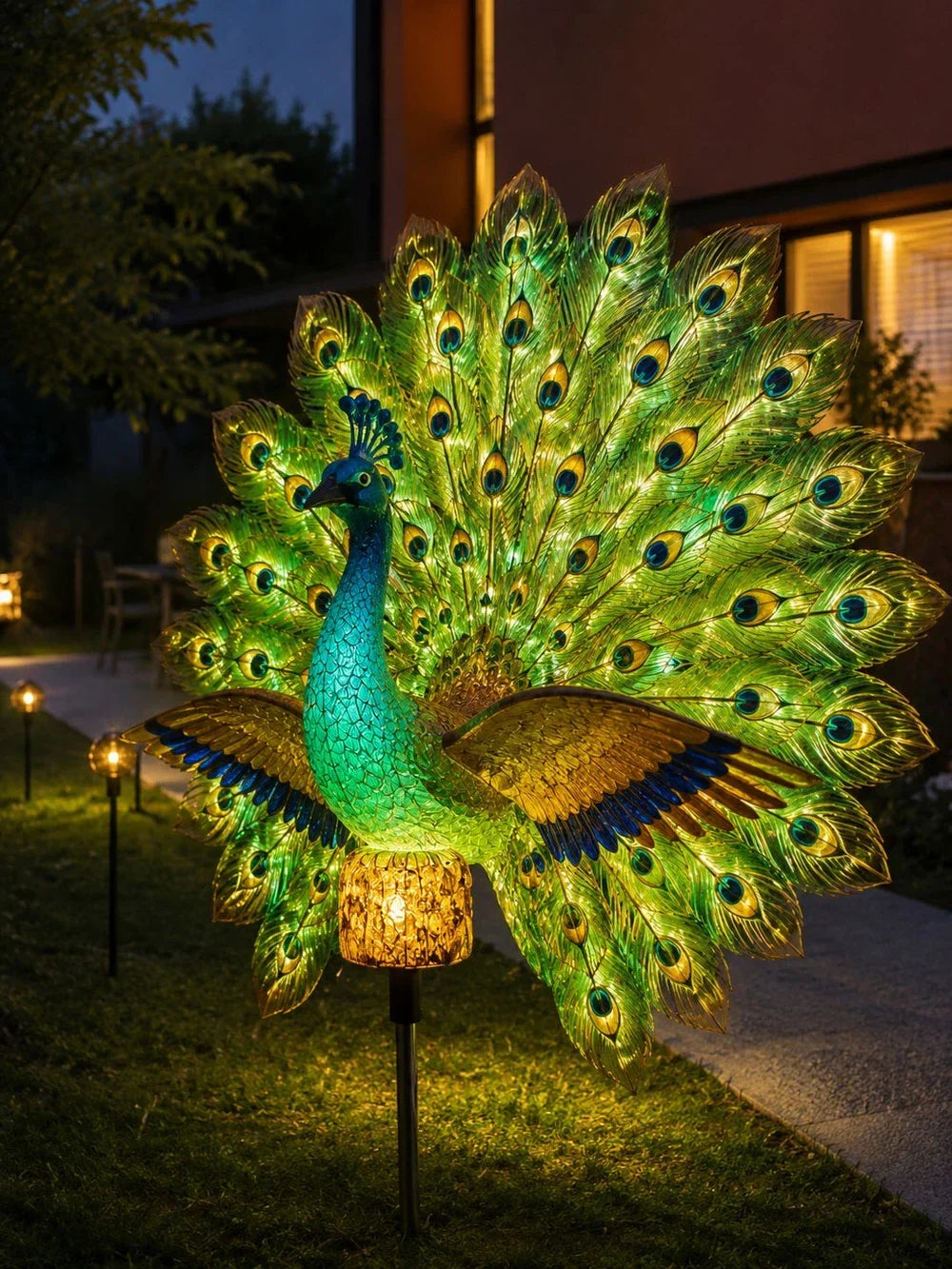 🦚Solar Peacock Garden Sculpture