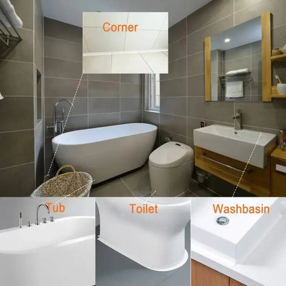 Self-Adhesive White Caulk Tape