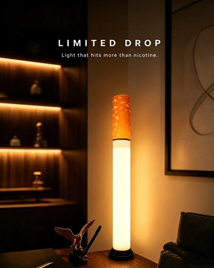 🚬 Cigarette Tube Shaped Style Floor Lamp | Retro Industrial Novelty Ambient  Light