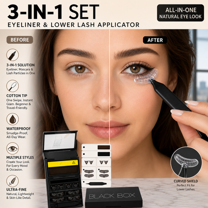 🥳2026 HOT SALE🥳💋50K+ SOLD!🔥 50% OFF!3-in-1 Kit: Eyeliner and Lower Lash  Stamp