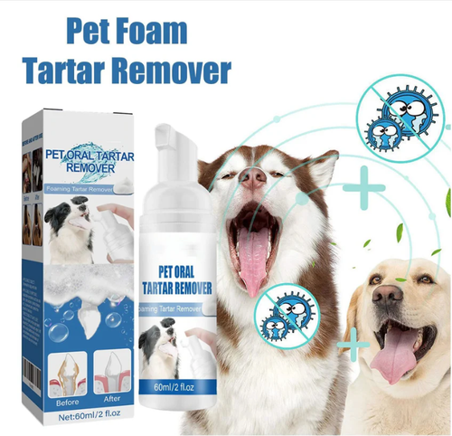 🐶Foam for removing tartar from pet teeth – Fresh breath & healthy teeth, no brushing required! 🦷