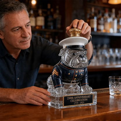 🔥 Limited-Time Offer | 250th Anniversary Military-Inspired Bulldog Whiskey Decanter Set