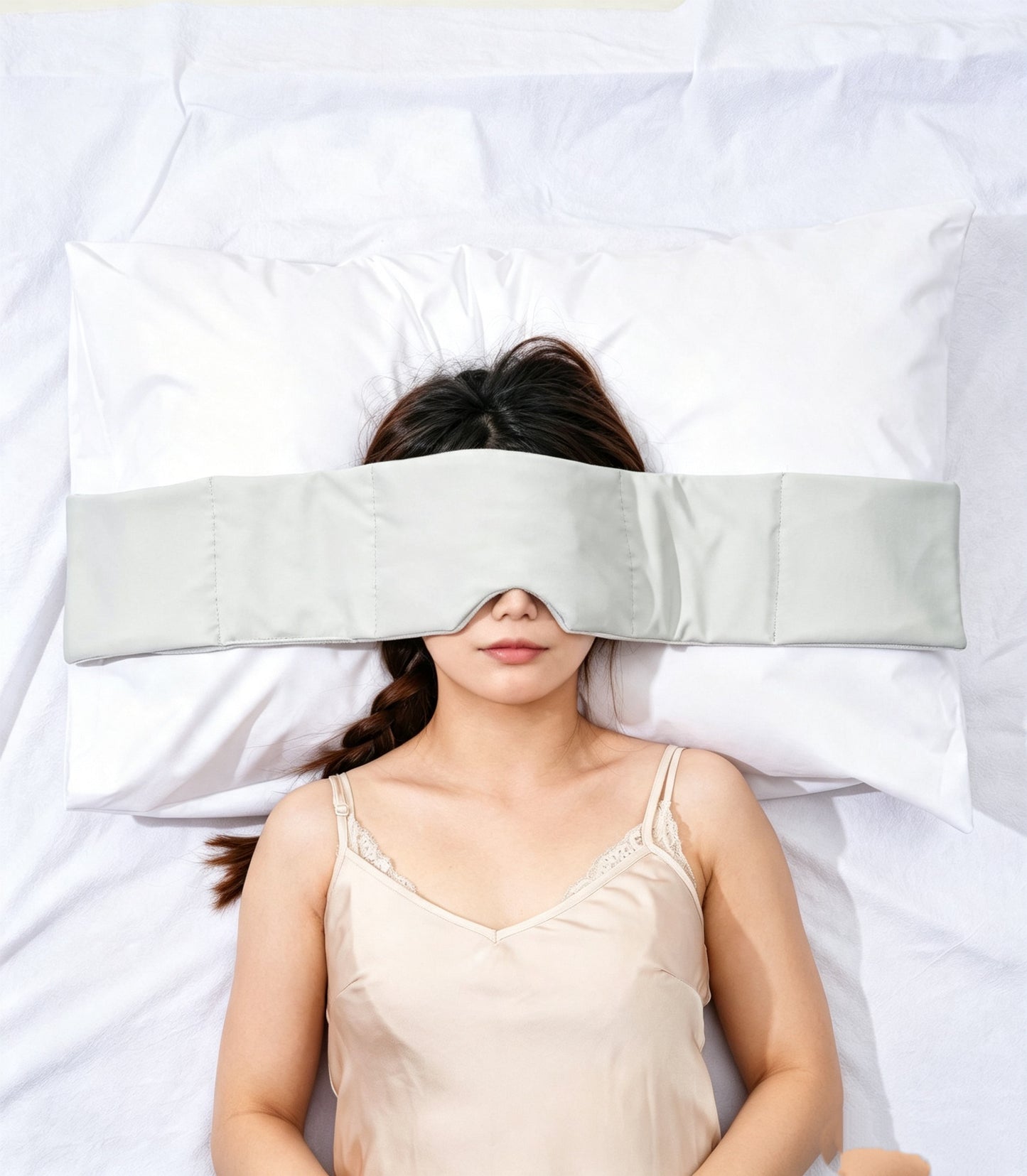 🌙Oversized Full Coverage Silk Sleep Mask, Zero Pressure Light Blocking Eye Cover, Soft Breathable Sleeping Mask For Travel Nap Night Sleep
