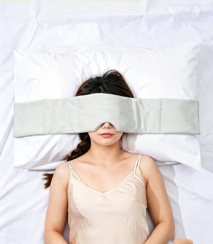 🌙Oversized Full Coverage Silk Sleep Mask, Zero Pressure Light Blocking Eye Cover, Soft Breathable Sleeping Mask For Travel Nap Night Sleep
