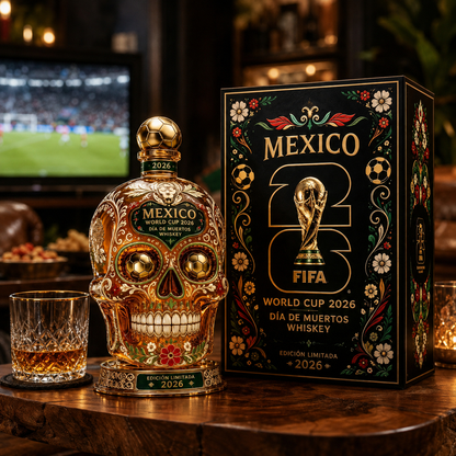 💀Limited‑Edition 2026 Mexico World Cup Sugar Skull Whiskey Decanter