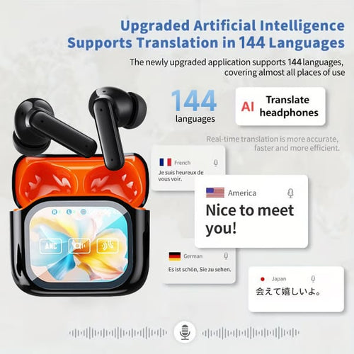 🎁🔥Bluetooth Wireless Translation Earbuds with LED Display for iOS & Android