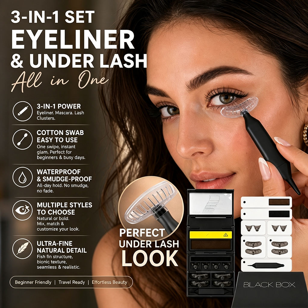 🥳2026 HOT SALE🥳💋50K+ SOLD!🔥 50% OFF!3-in-1 Kit: Eyeliner and Lower Lash  Stamp