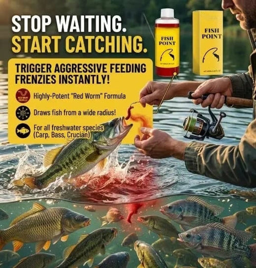 🎣 Concentrated Fish Attractant Liquid – 🐟Fast-Acting Red Worm  Formula