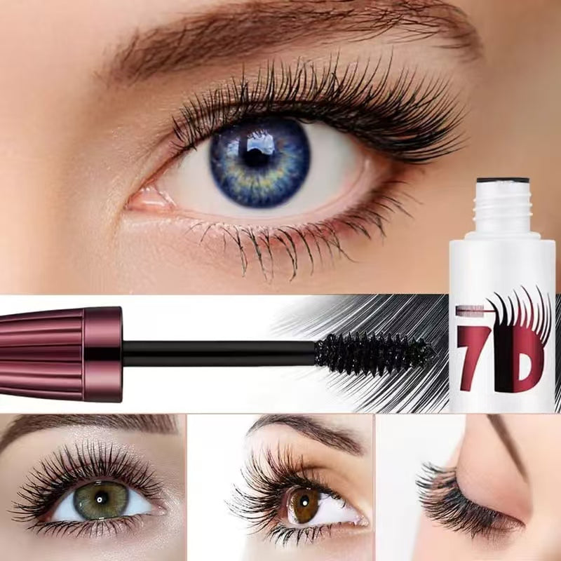 7D Waterproof Mascara - 24H Long Lasting Volume & Curl, Smudge-Proof Lift for Natural False Lash Look