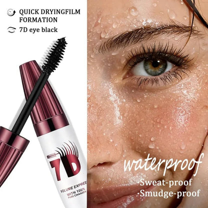 7D Waterproof Mascara - 24H Long Lasting Volume & Curl, Smudge-Proof Lift for Natural False Lash Look