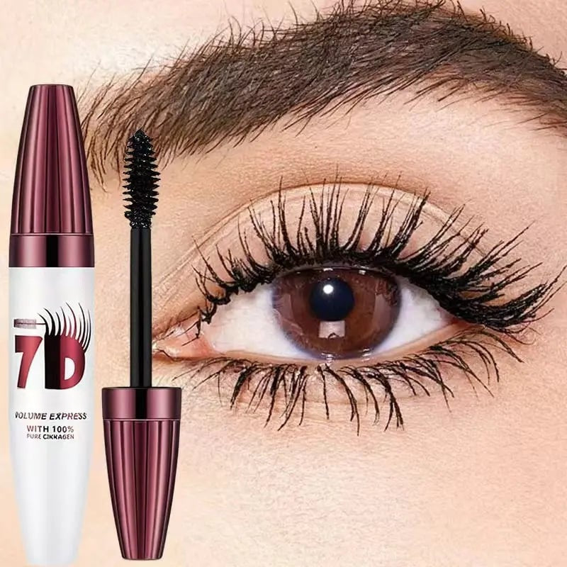 7D Waterproof Mascara - 24H Long Lasting Volume & Curl, Smudge-Proof Lift for Natural False Lash Look