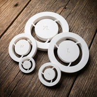 White set of 5 (3-4-6-8-10 cm)