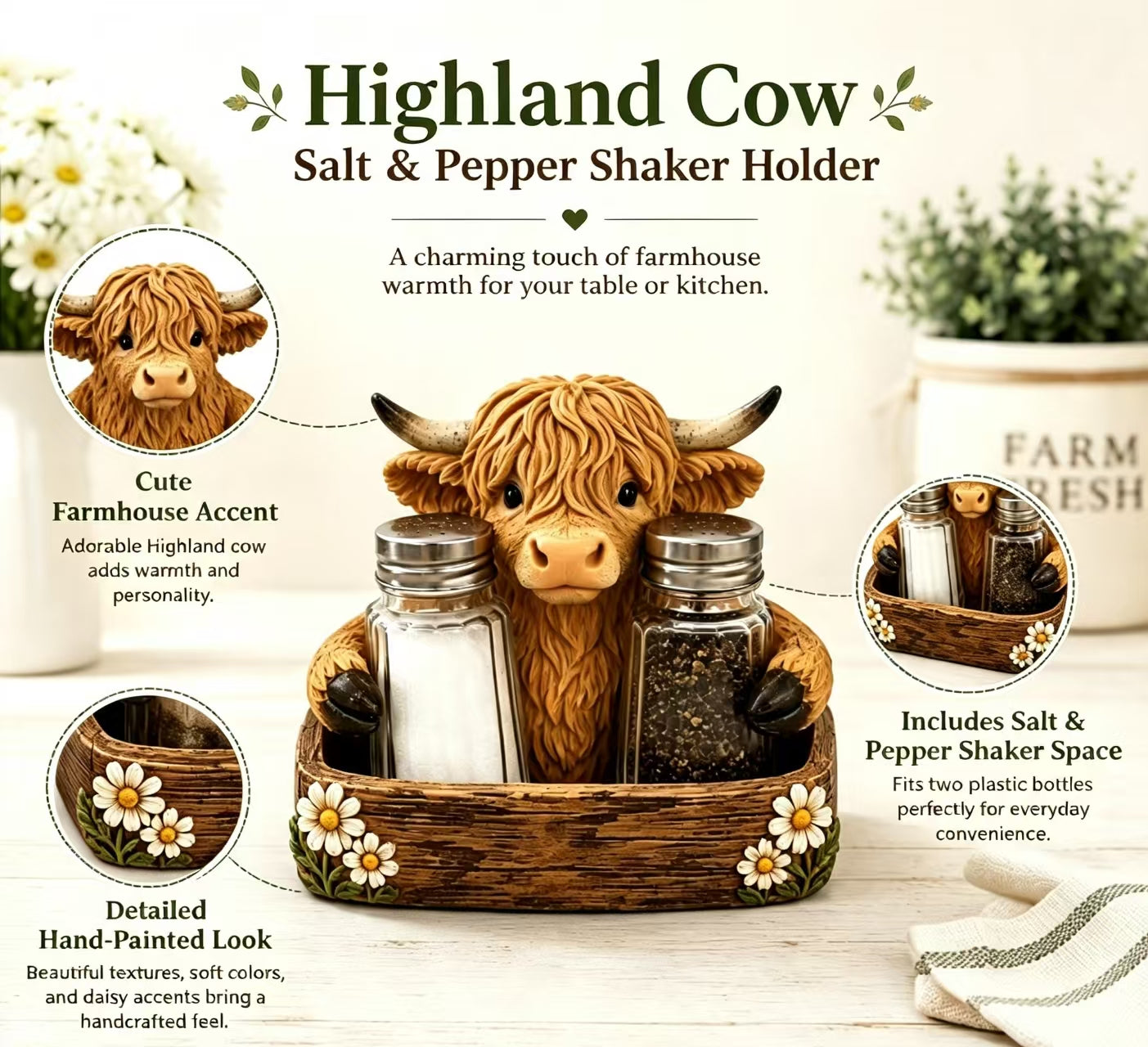 Cute Highland Cow Farmhouse Décor