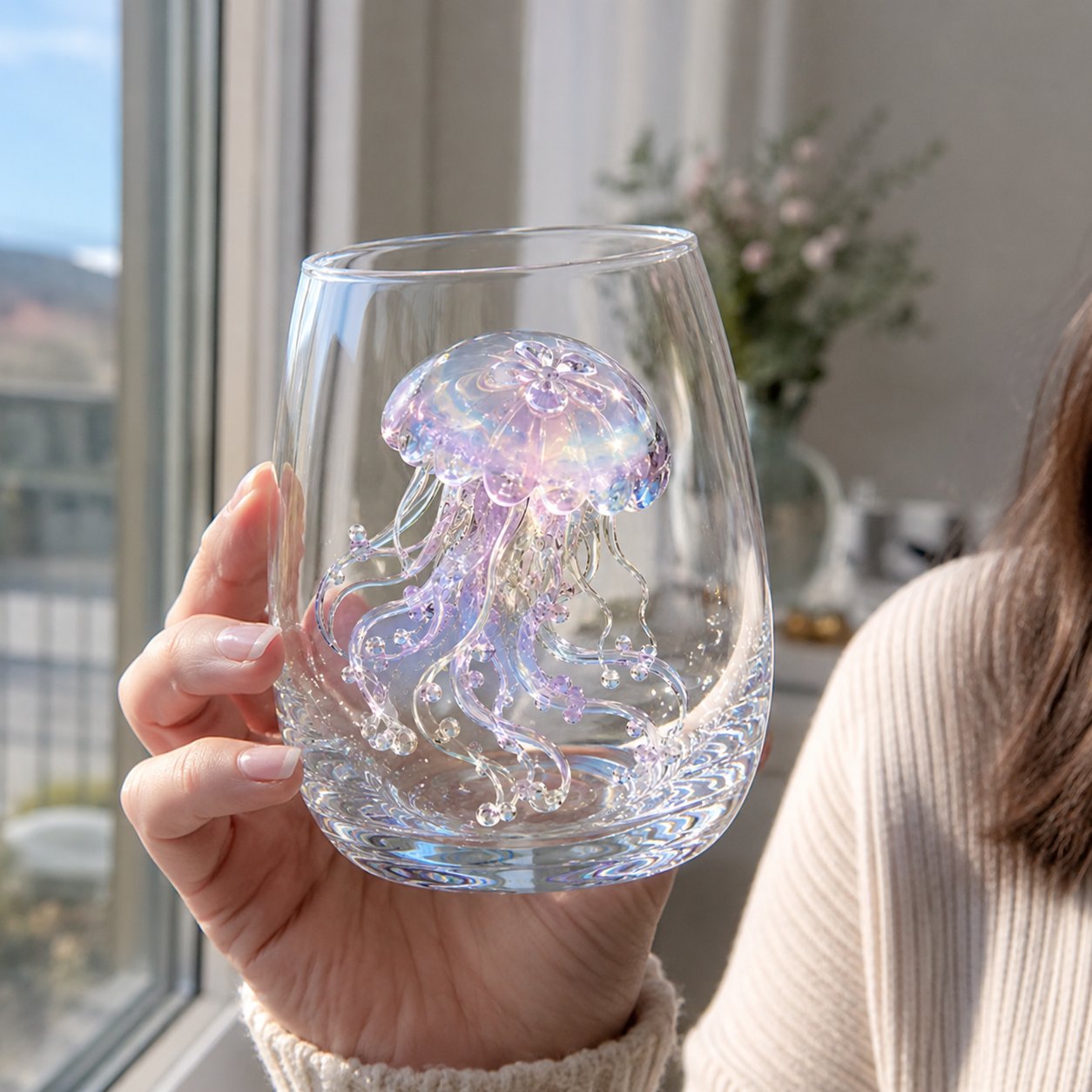 🔥 LAST DAY 49% OFF – ✨ 3D Animal Floral Glass Tumbler | For Prettier Sips, Sunlight-Catching Details, Nature Charm & Elegant Everyday Drink Vibes 🌸🐾