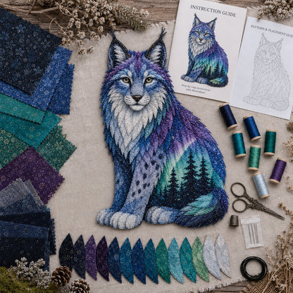 ⏳Last Day 49% OFF 🌌Beginner‑Friendly Northern Lights Wildlife DIY Patchwork Kit💕Complete Set with All Tools & Step‑by‑Step Guide