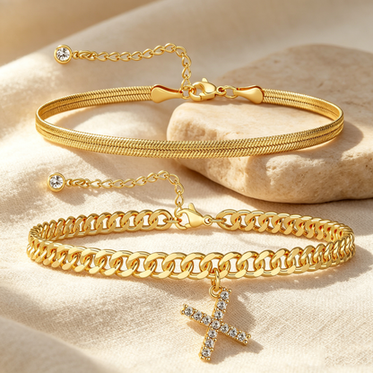 ✨ Gold Initial Anklet – 14K Gold Plated, Waterproof Adjustable Letter Pendant, Stackable Beach  Jewelry