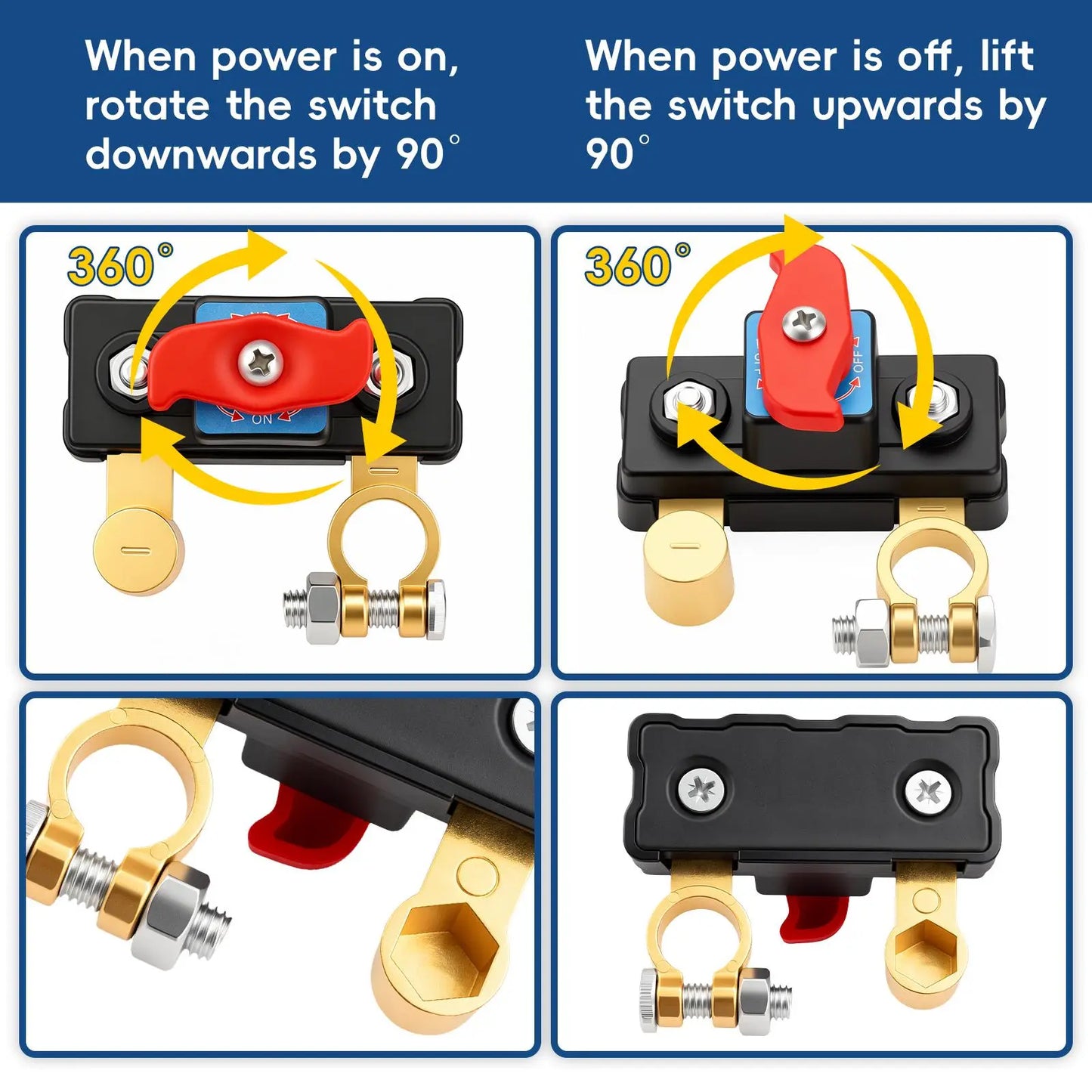 The second half-price offer 💥Car Battery Disconnect Switch - Pure Copper High Conductivity