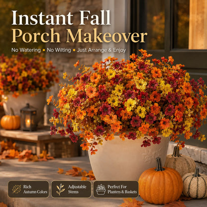 🔥Last Day 50% OFF｜🍂Fall Porch Faux Flower Bundles Autumn Home Decor