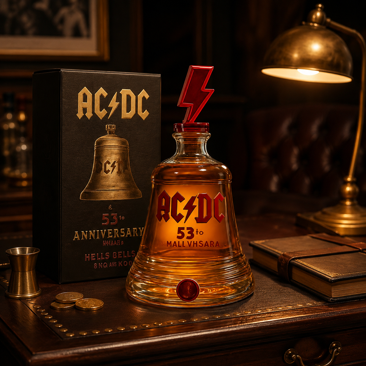 🔔 AC/DC 53rd Anniversary Hell’s Bells Decanter Bottle🔥
