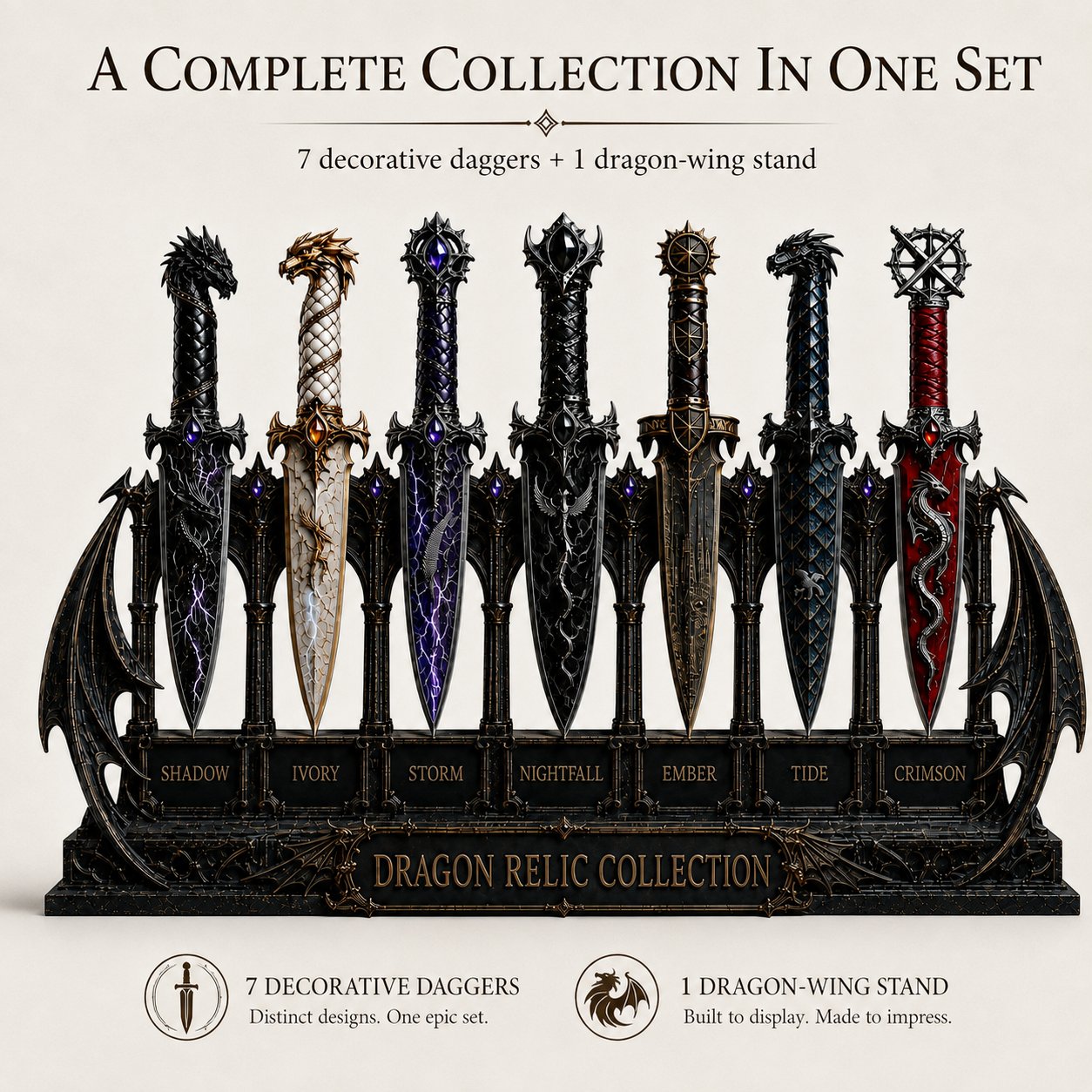 🎁Dragon Relic Fantasy Decorative Dagger Collection