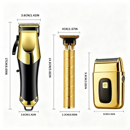 3-Piece Professional Hair Clipper & Trimmer Kit for  Men