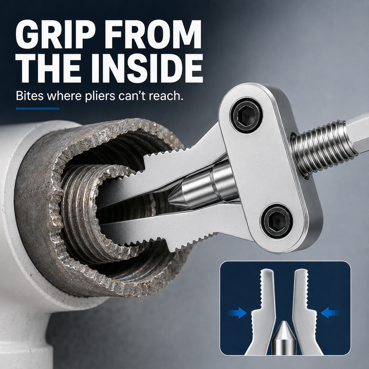 No More Stuck Pipe Threads – 3-in-1 Extractor Tool for 1/2", 3/4" & 1" Broken Pipes