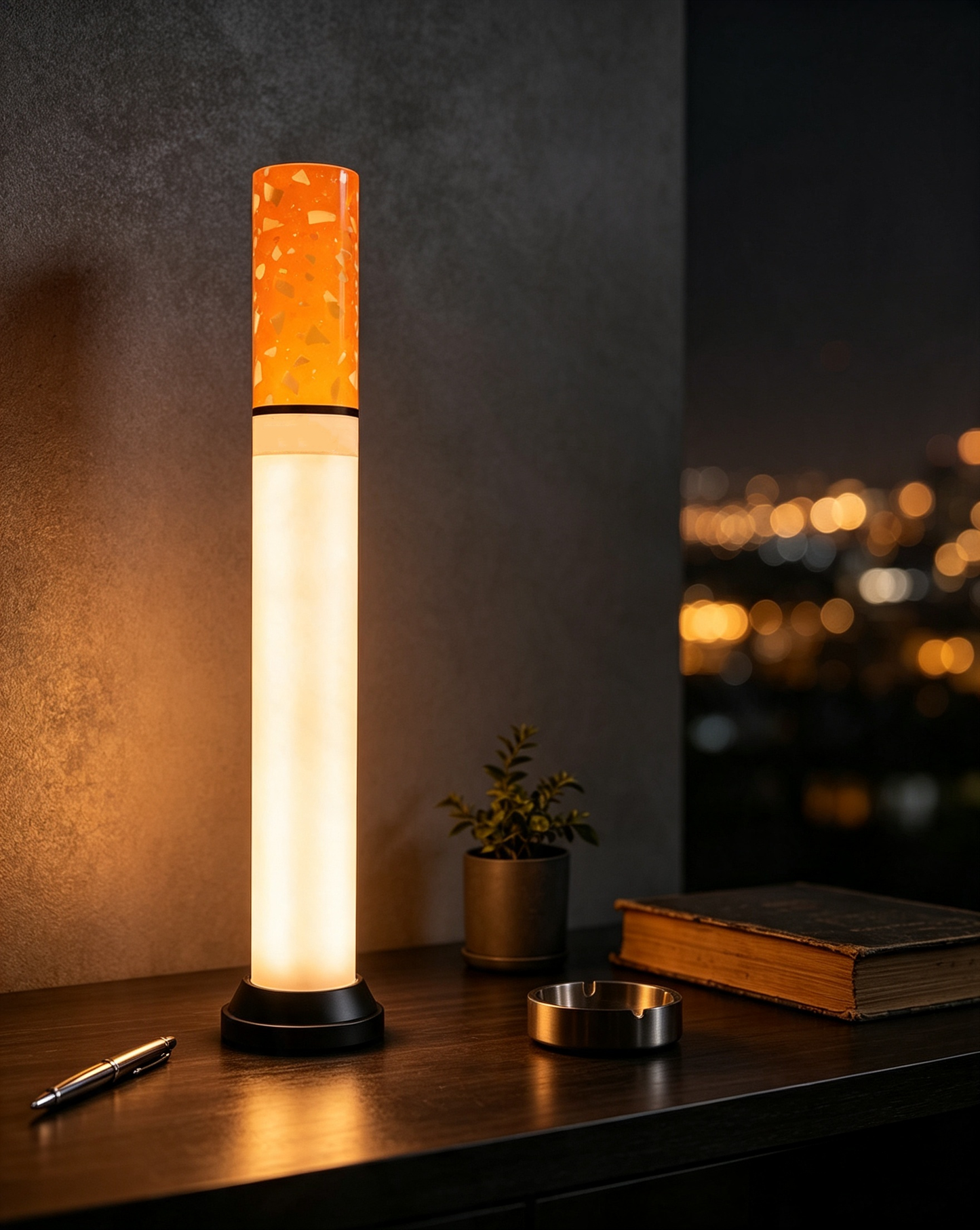 🚬 Cigarette Tube Shaped Style Floor Lamp | Retro Industrial Novelty Ambient  Light