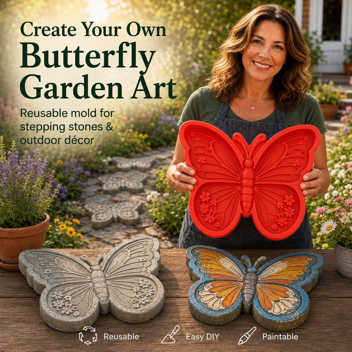 💥 LAST DAY 49% OFF - 🌻 Reusable Garden Art Mold – Make Your Garden Truly One of a Kind (📦Buy 3 Free Shipping)
