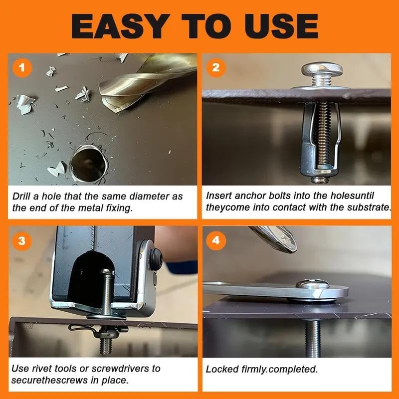 🔥 HOT SALE 🔥🔥🎁🔩  Button Rivet Locking Nuts Set